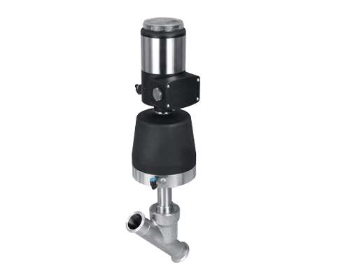 Pneumatic angle seat valves with Positioner